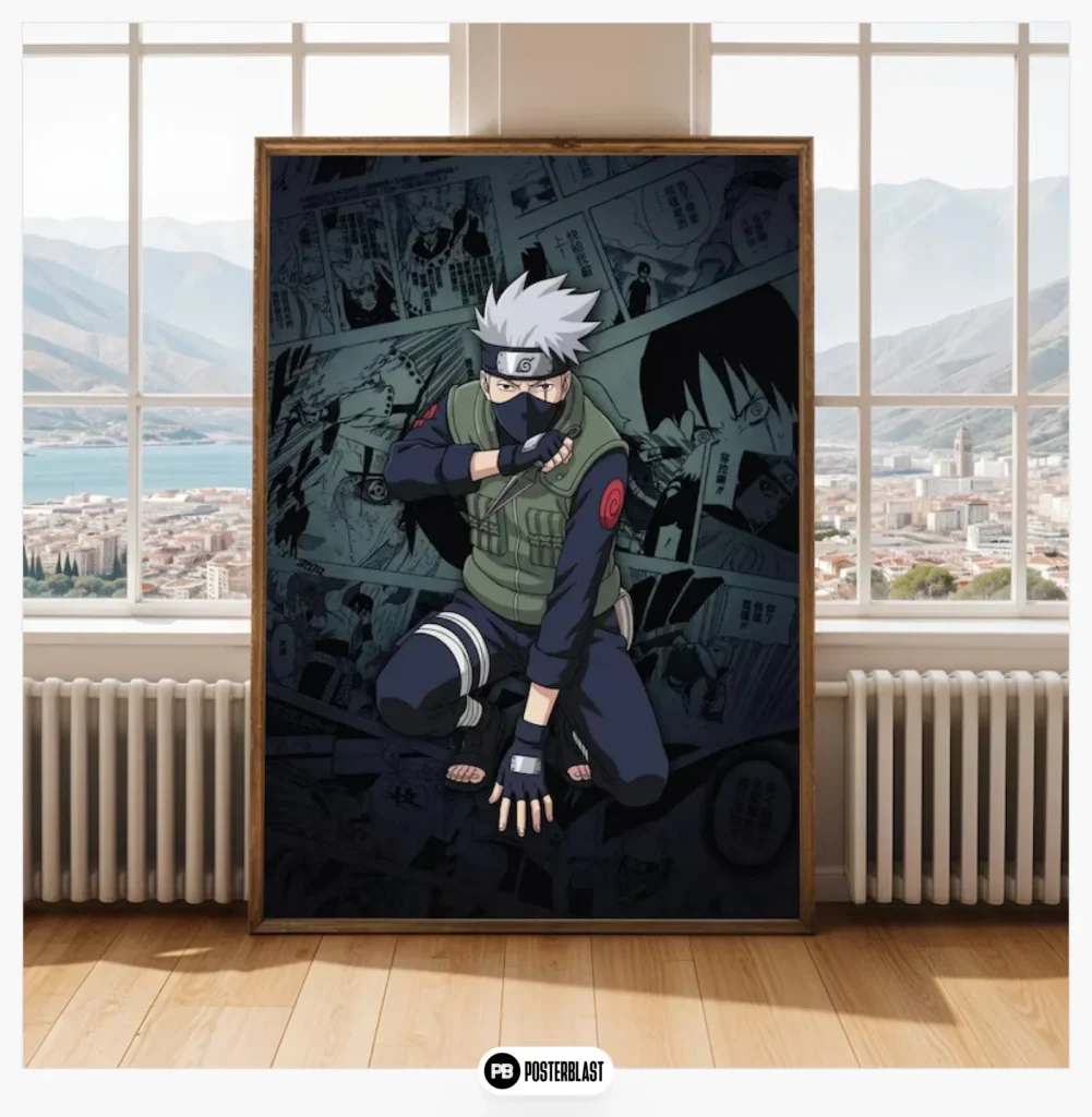 Naruto inspired, ninja character in green vest