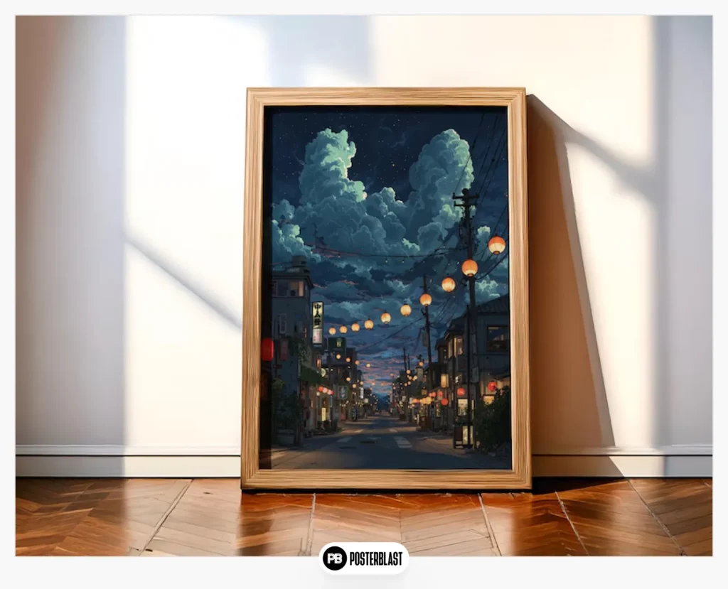 Ghibli-inspired Japanese print