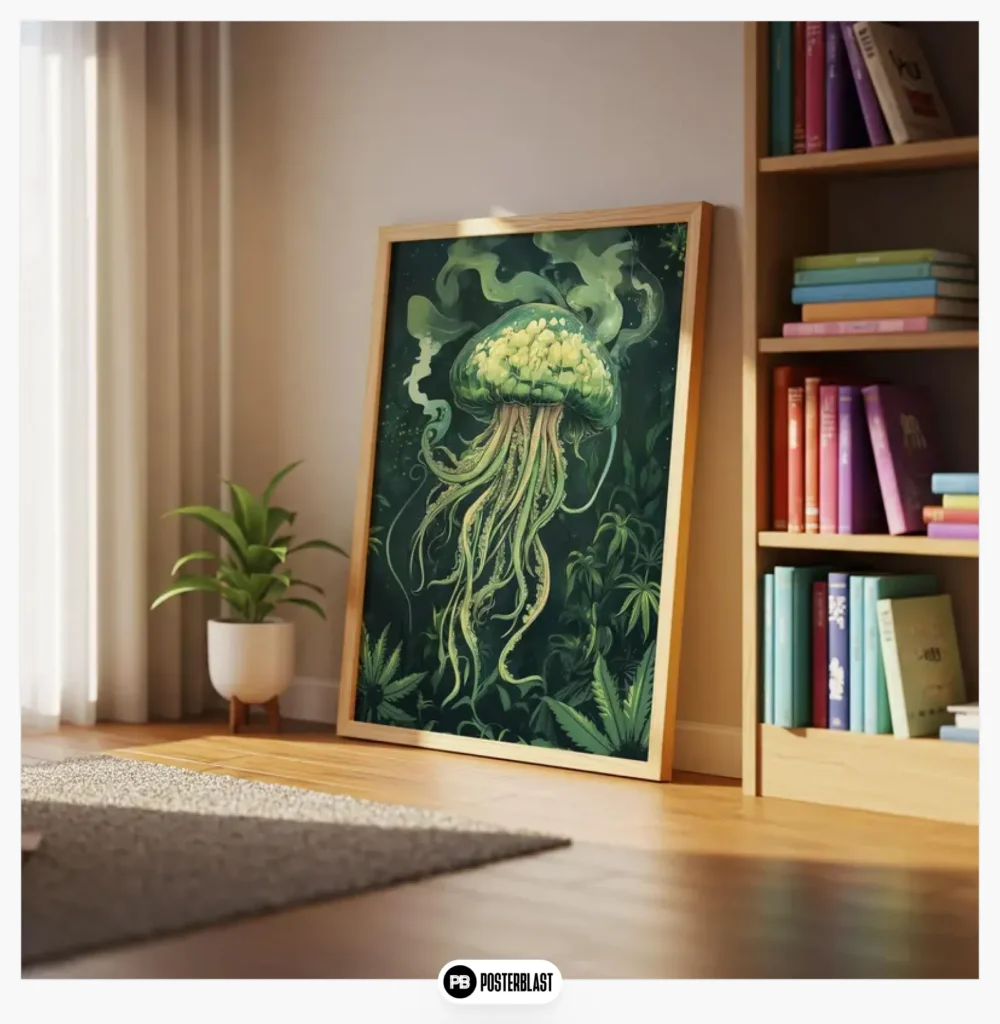 Jellyfish Smoking - Cool Art Prints