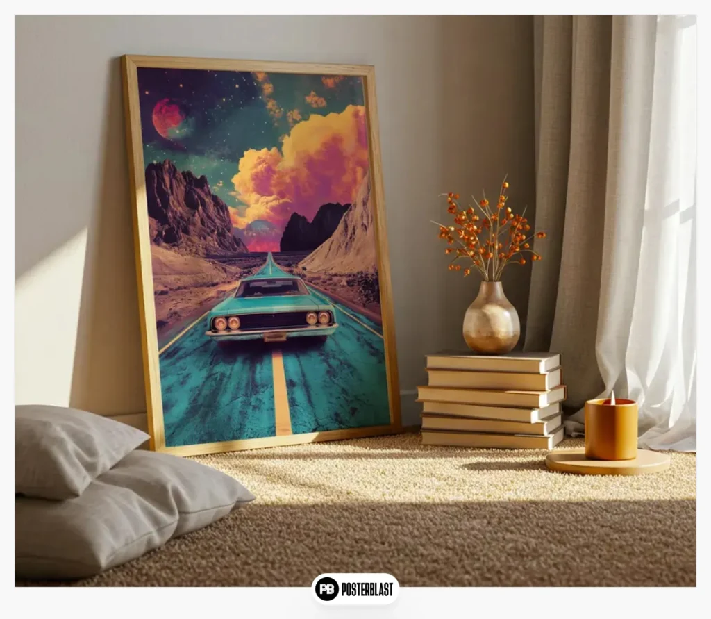 Trippy Country Road Poster: