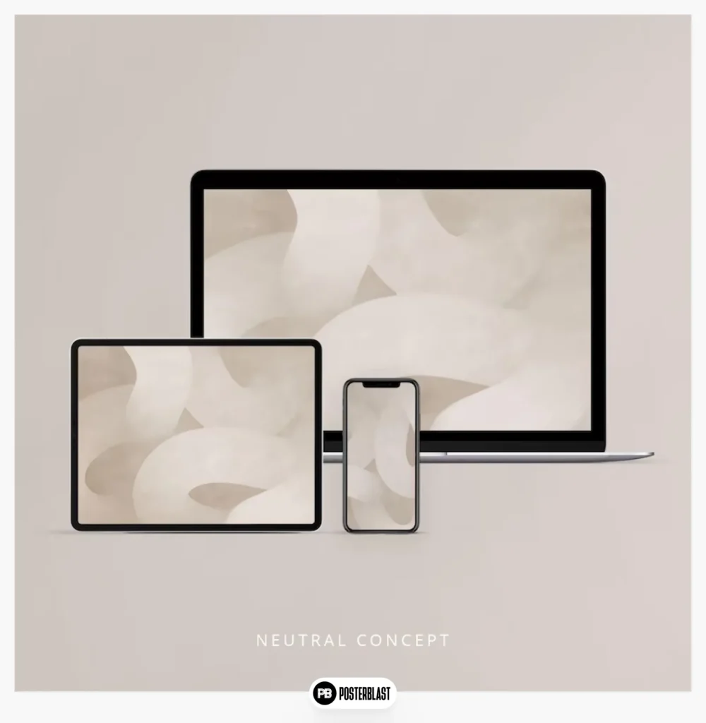 Neutral Abstract Wallpaper Set for Phone