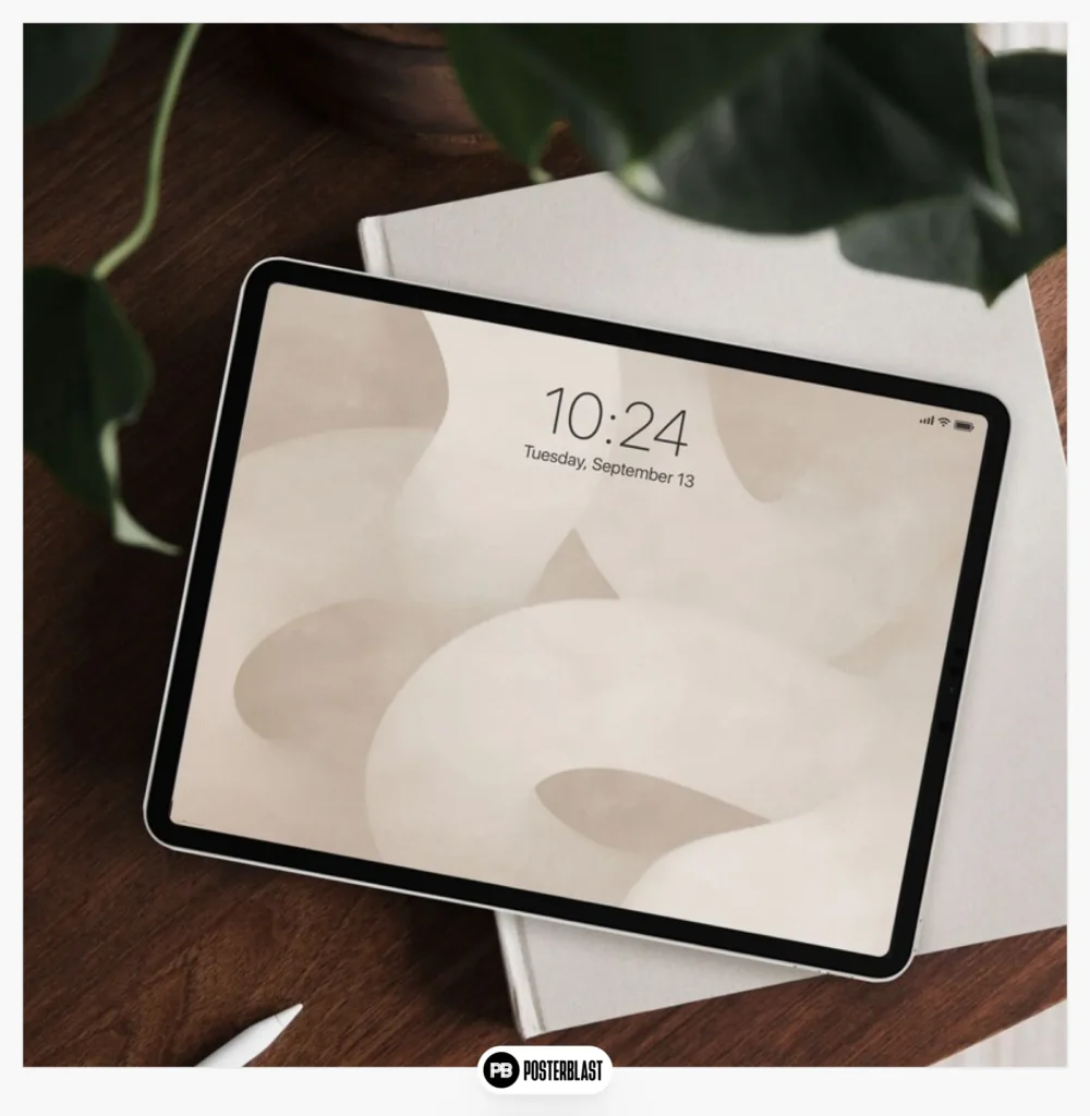 Organic Earth-Toned Tablet Background