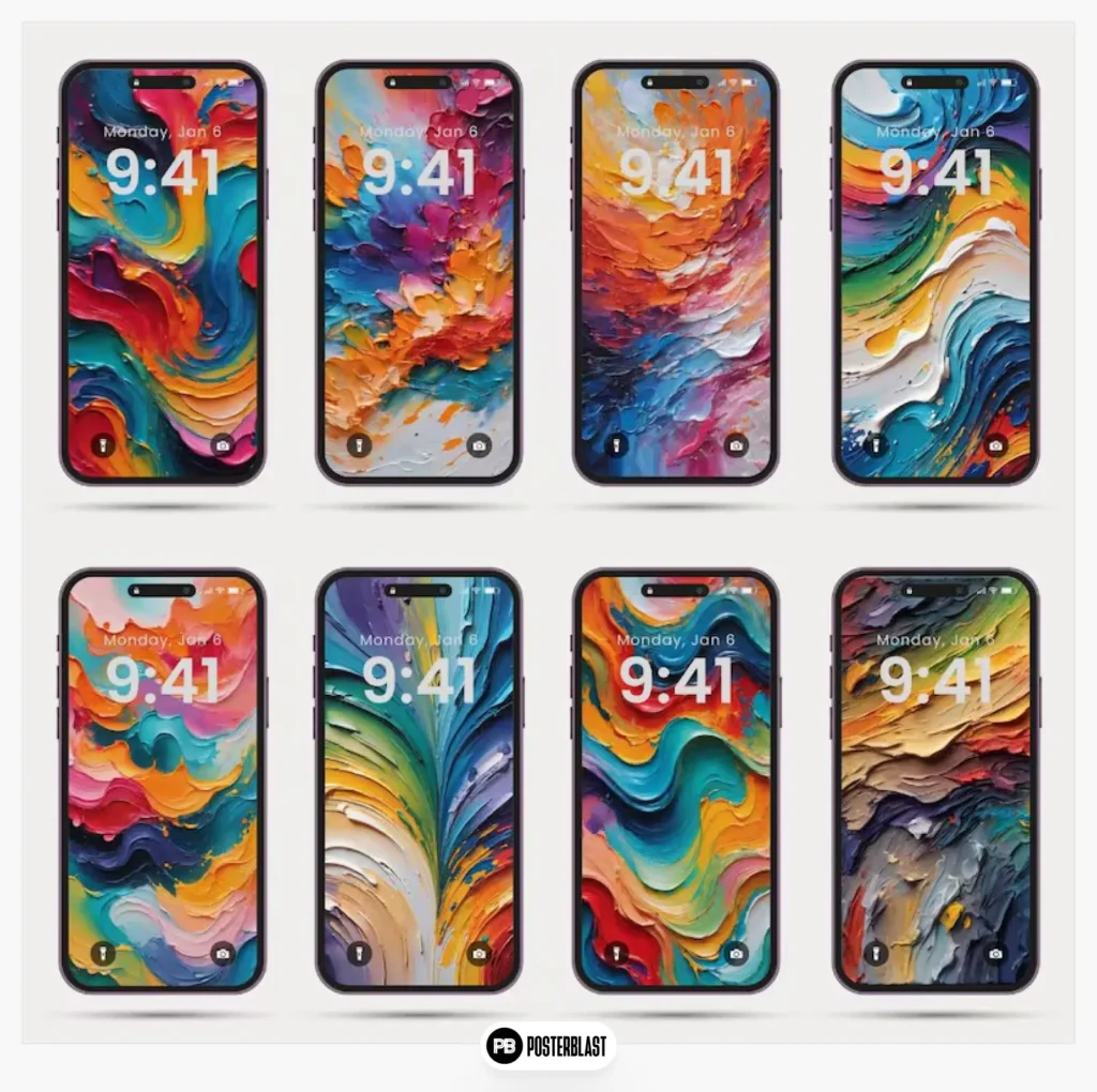  artistic brush strokes phone backgrounds for iPhone