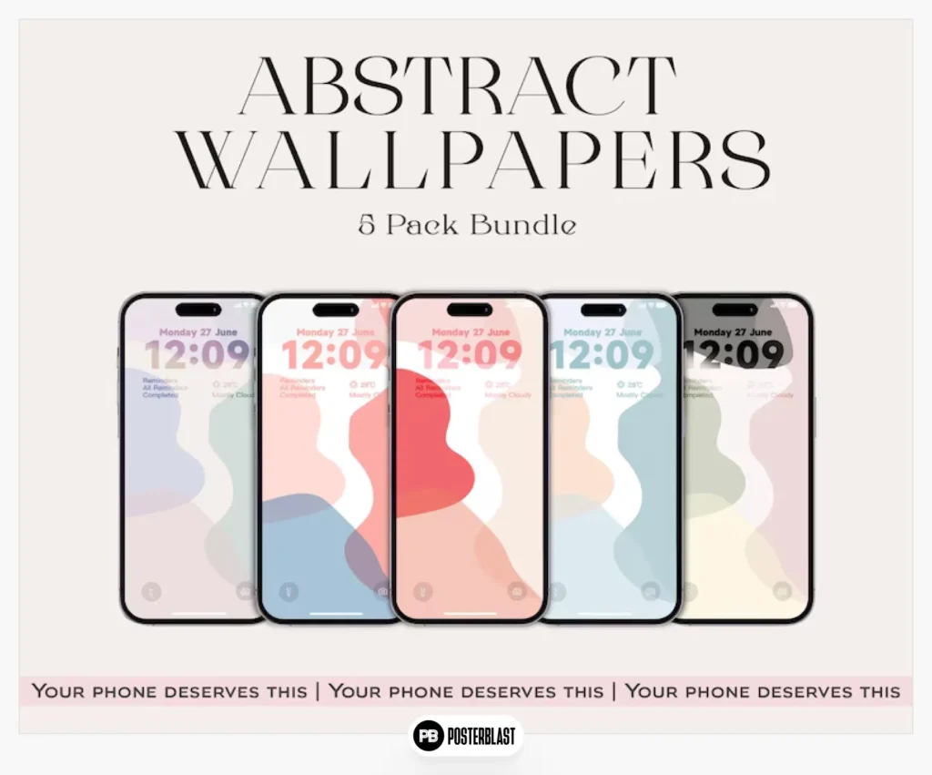 Abstract Shapes & Pale Color Flow