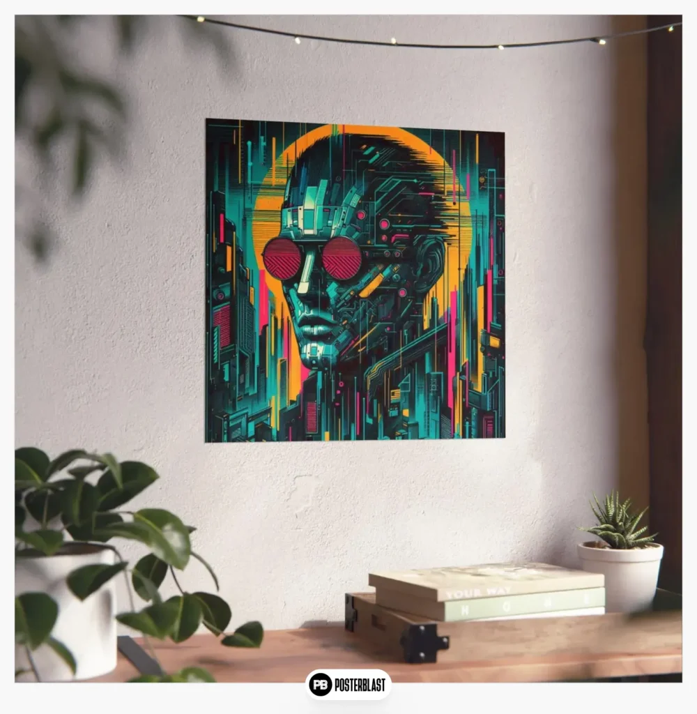 Futuristic Cyberpunk Art Poster
