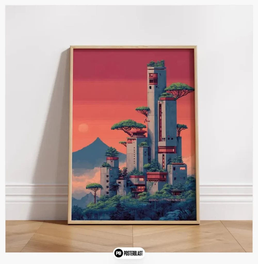 8-Bit Future City Poster