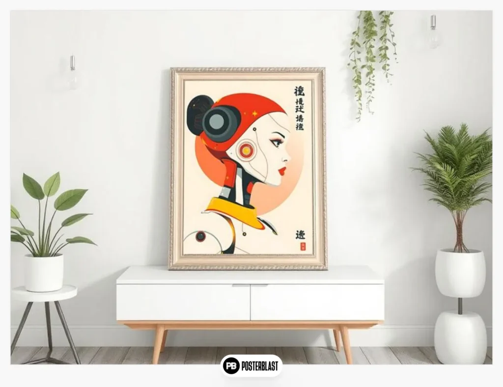 Retro-Futurism Cyborg Wall Art Poster