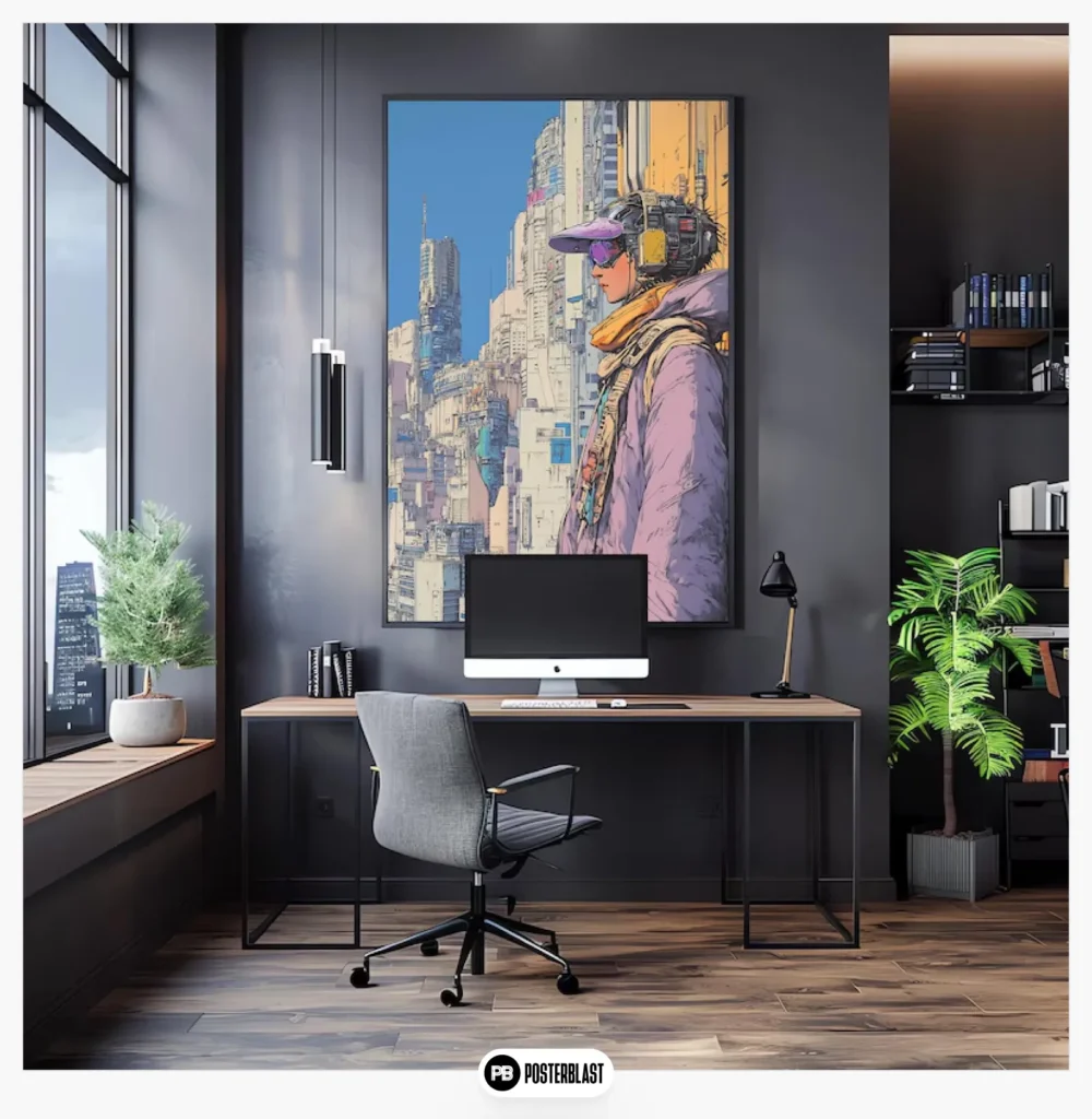 Futuristic Cyborg Explorer Illustration