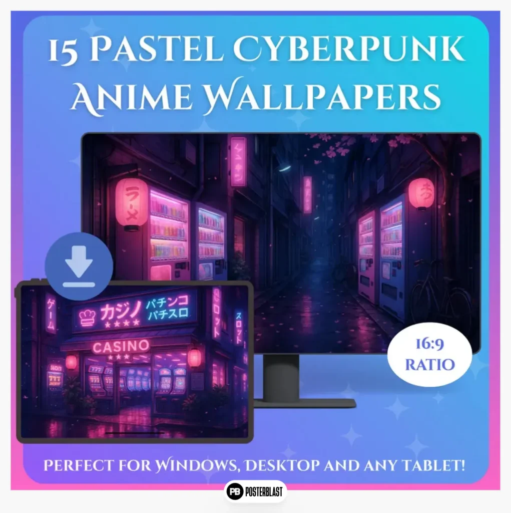 Pastel Cyberpunk Anime Wallpapers: Neon Tokyo Nightscapes