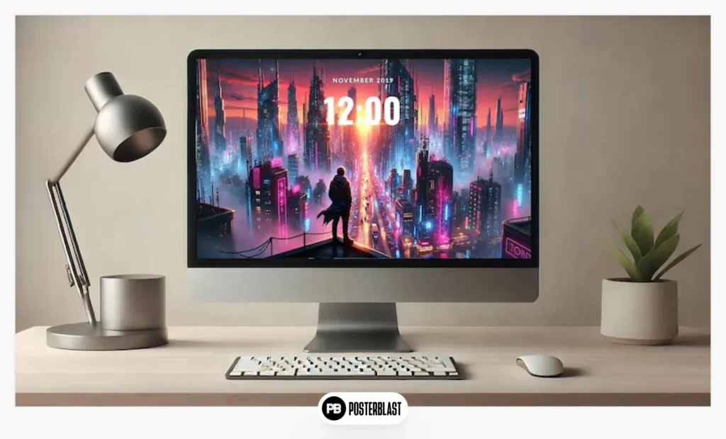 Cyberpunk City Desktop Wallpaper Set