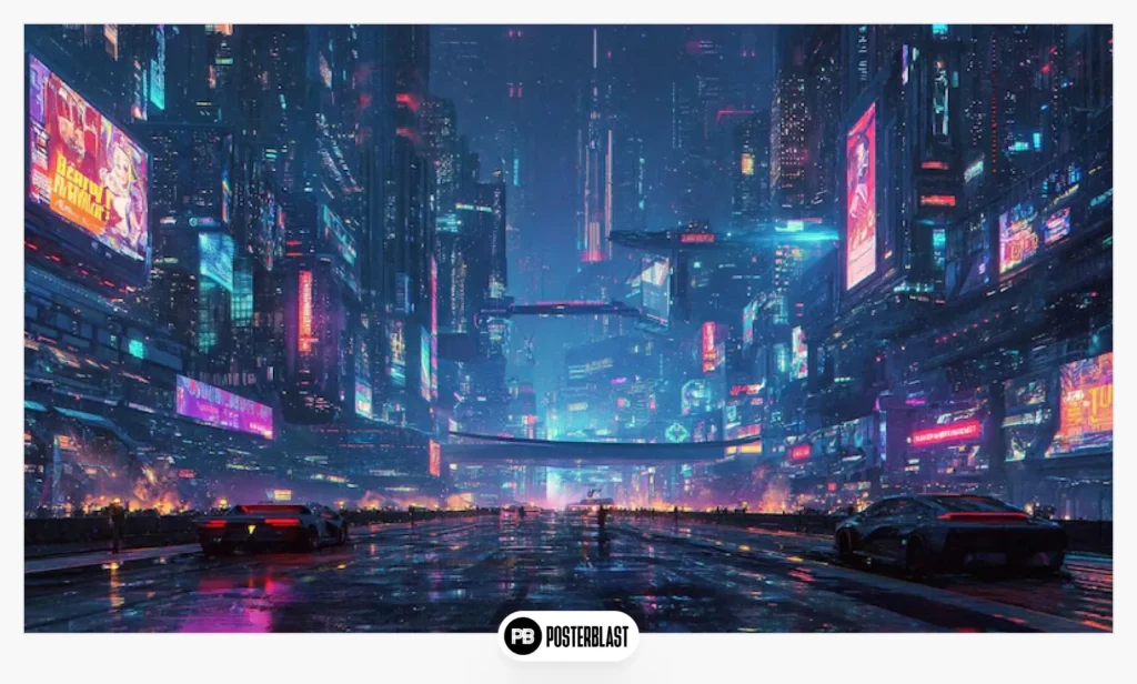 Cyberpunk Synthwave Wall Art