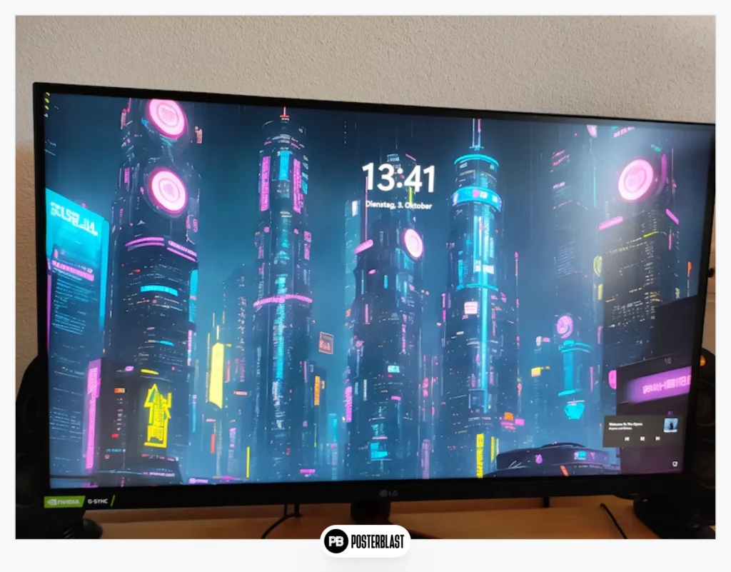 Futuristic Cyberpunk City Desktop Wallpaper