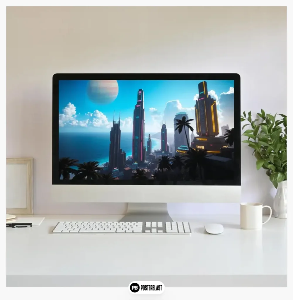 Animated Background - Sci-fi Cityscape Shore
