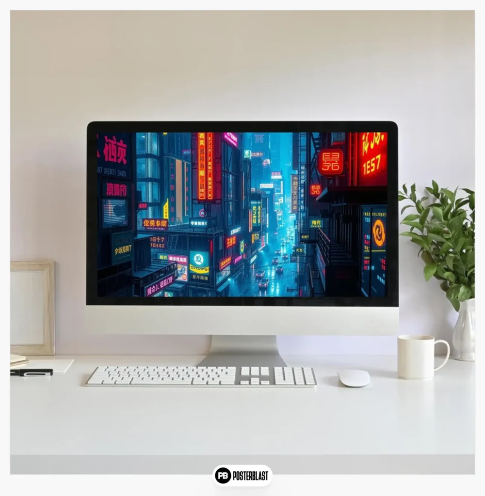 Animated Background - Rainy Cityscape