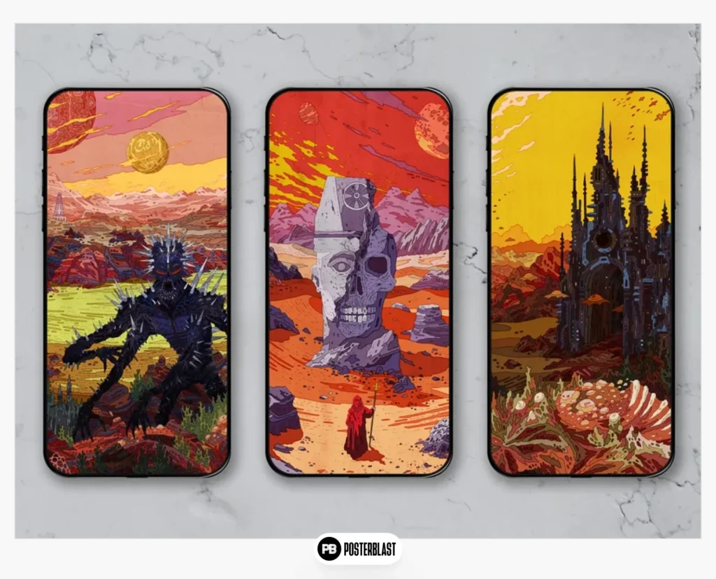 Dark Sci-fi Worlds - Phone Wallpapers