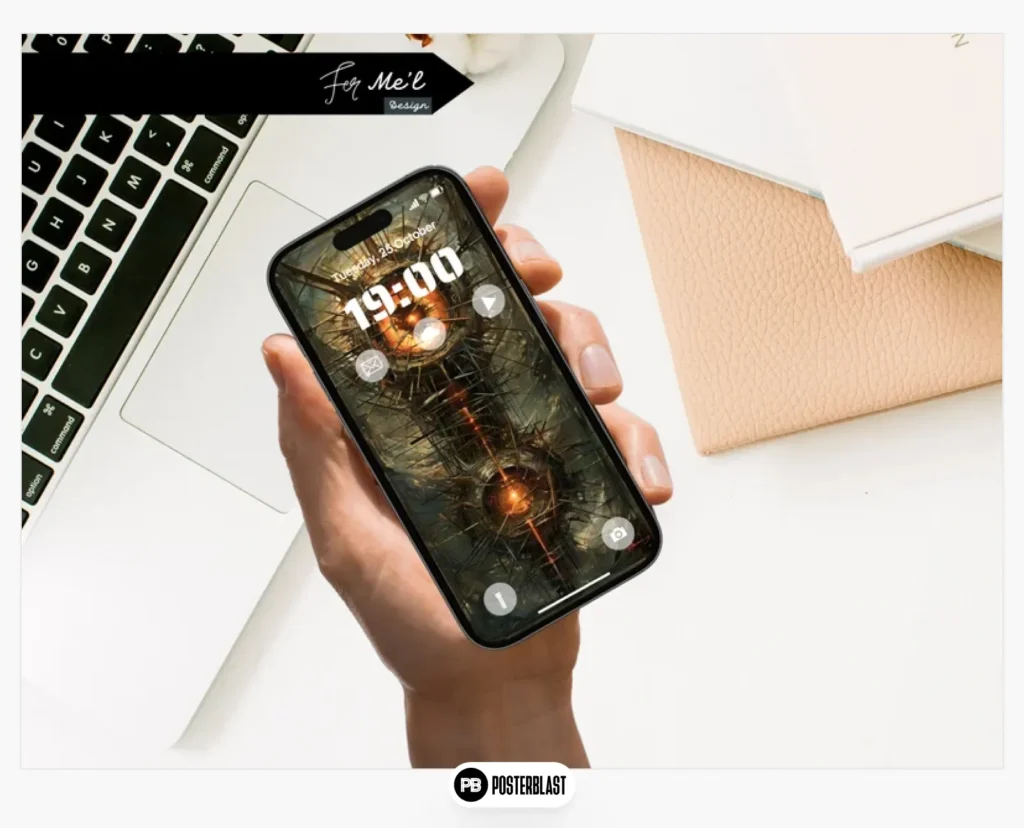 Abstract Cybernetic Eye Sci-Fi iPhone Android Wallpaper