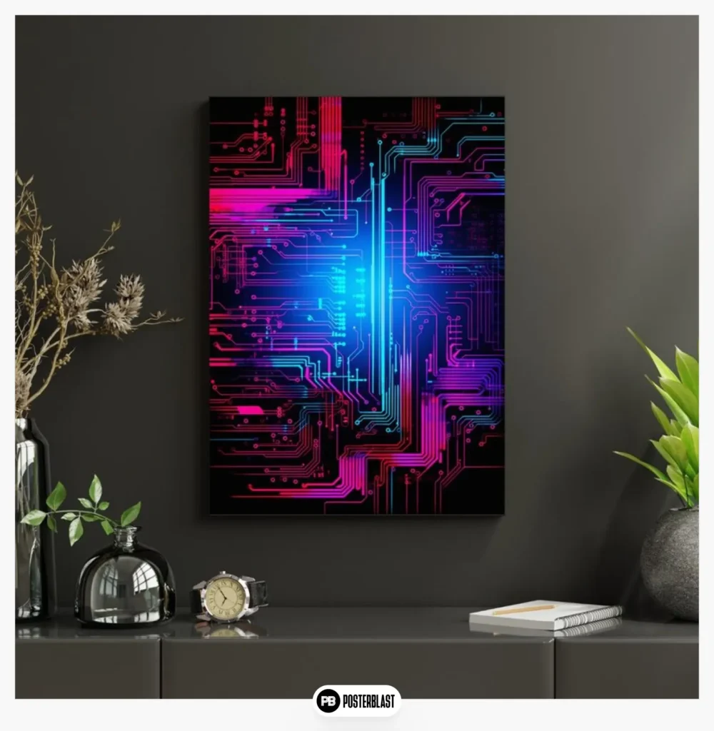 Neon Cyberpunk Wall Art