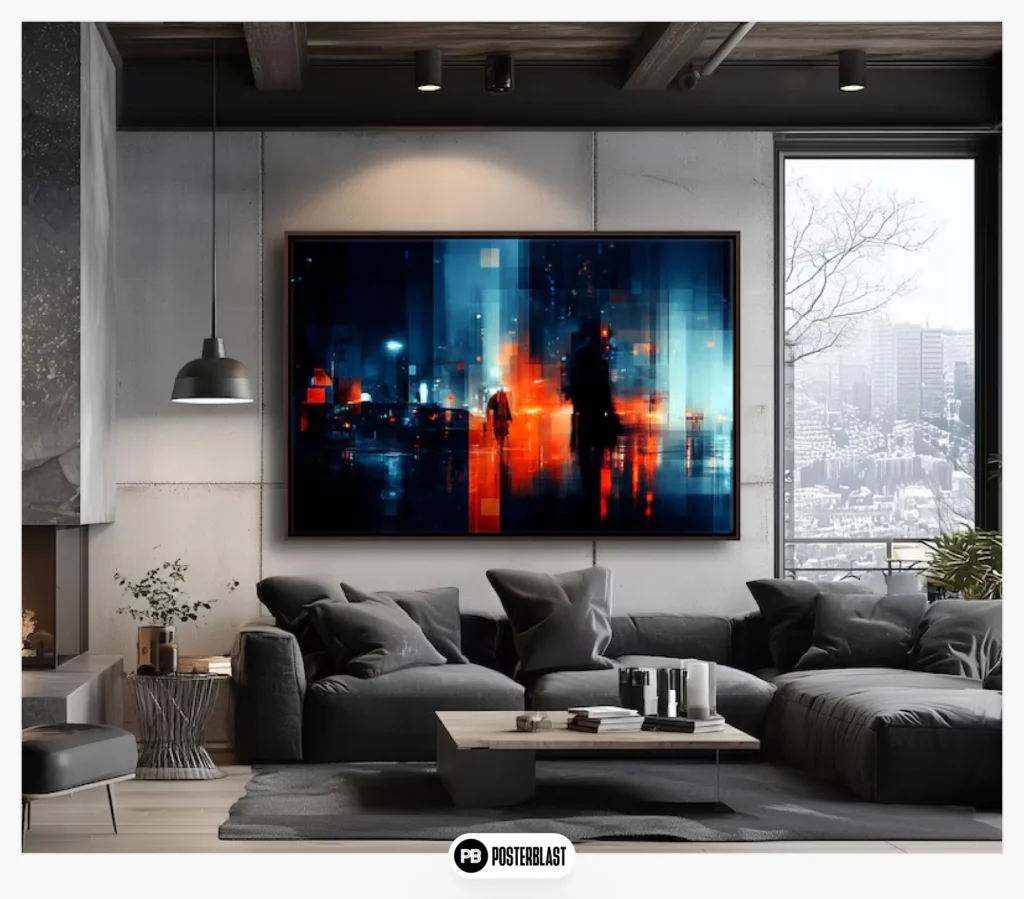Abstrakte futuristische Wandkunst