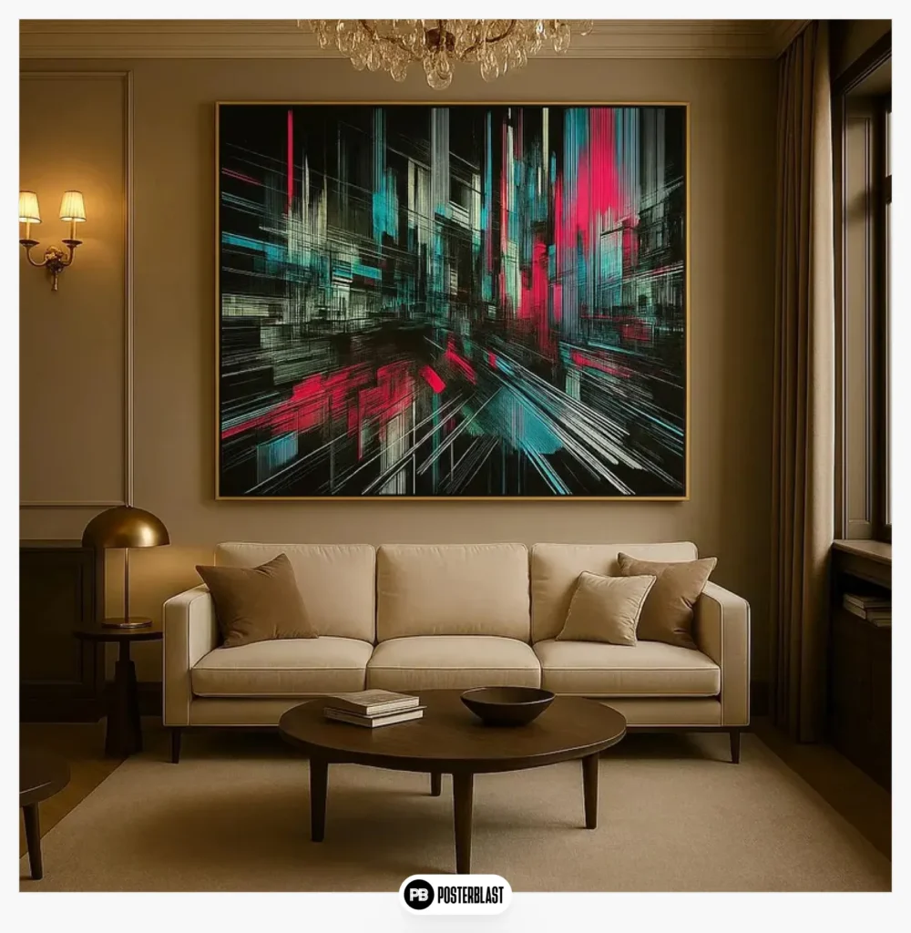 Cyberpunk Abstract Poster Se