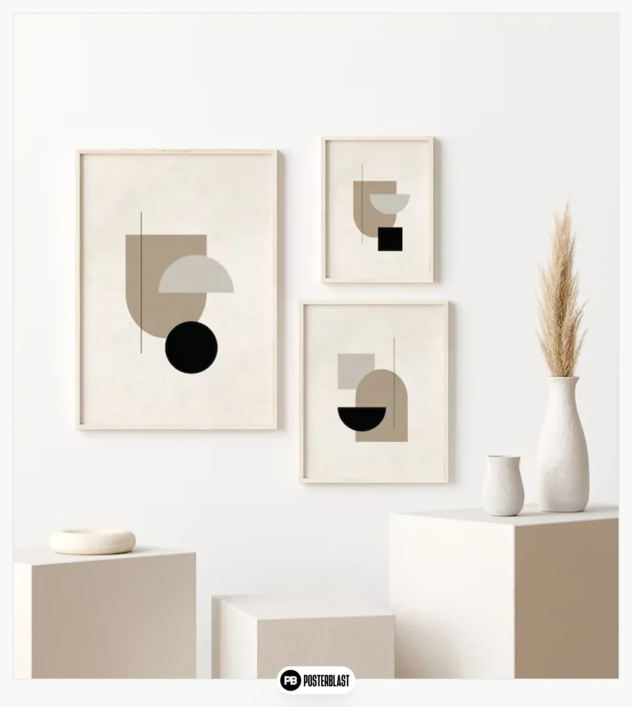 Modern geometric shapes print