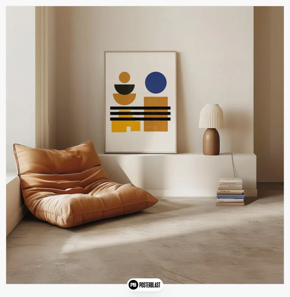 Mid Century Interior Design Inspired Bauhaus Wall Art