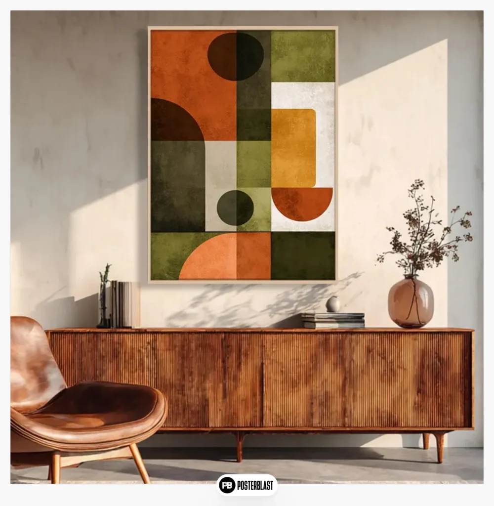 Atomic Age Geometric Poster