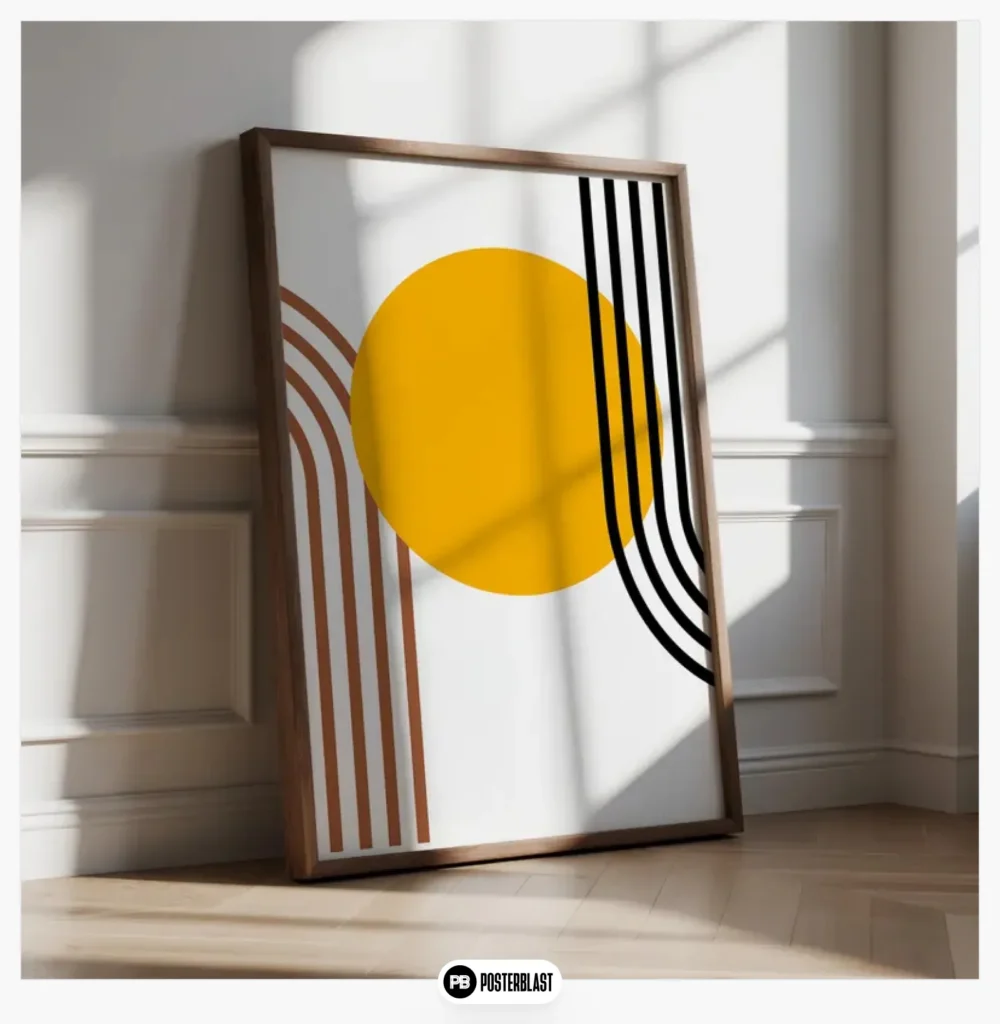 Modern Geometric Print for Living Room Decor Abstract Minimalist Poster for Homes