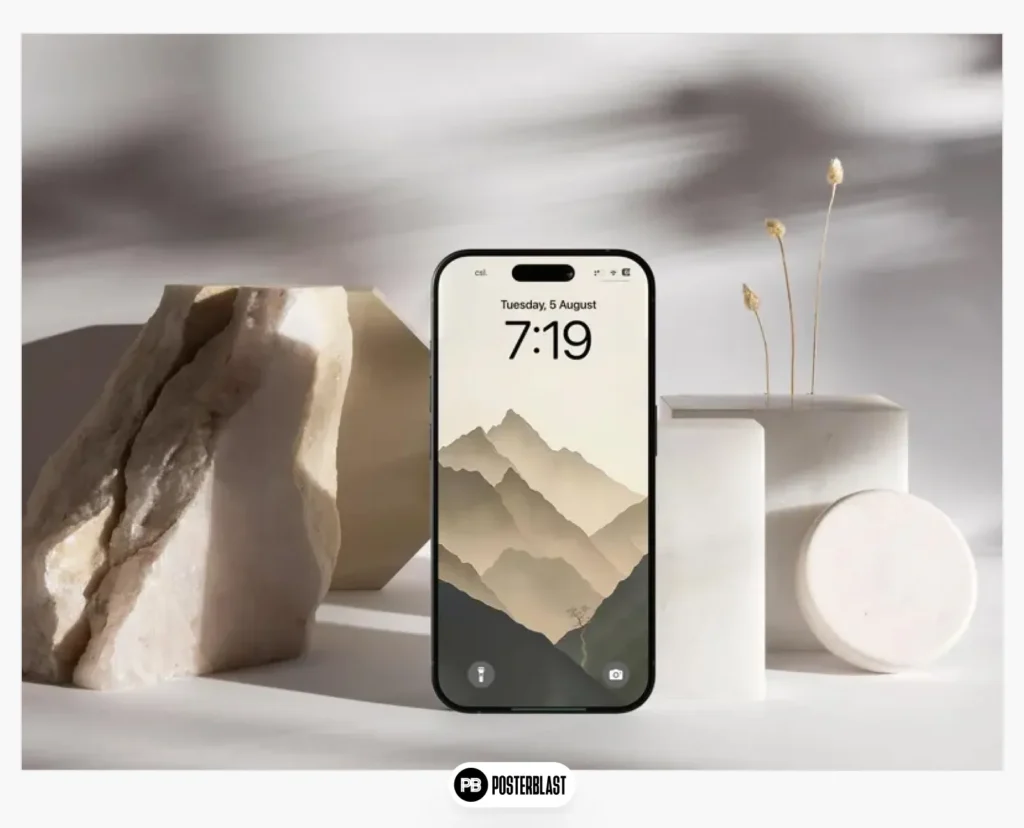 Mountain iPhone Wallpaper: Wabi Sabi Zen Phone Wallpaper