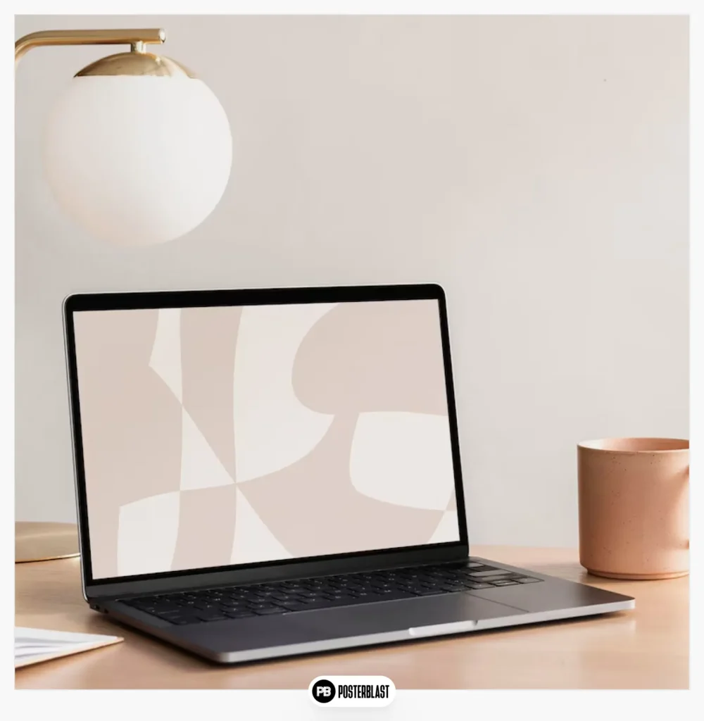 Minimalist Abstract Desktop Wallpaper: Beige
