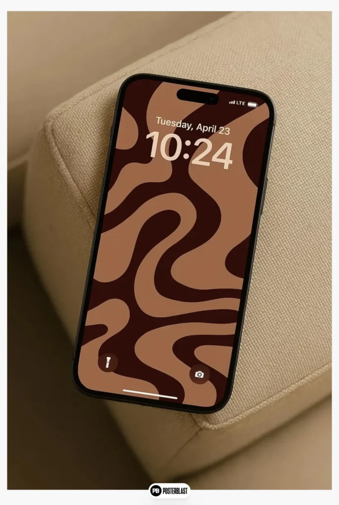 Abstract Phone Wallpaper Brown Burgundy