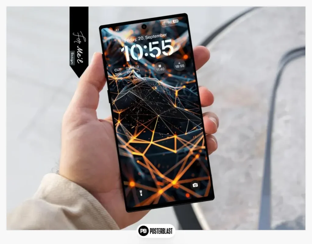 Dynamic Abstract Digital Art Wallpaper for iPhone and Android