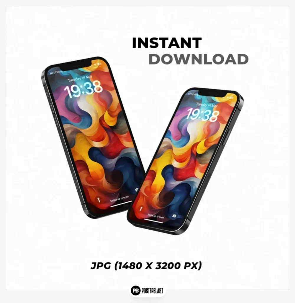 Modern & vibrant lock screen instant download