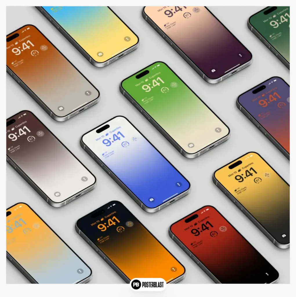 Abstract Gradient iPhone Wallpaper Pack: 12 Minimalist Designs Digital Download