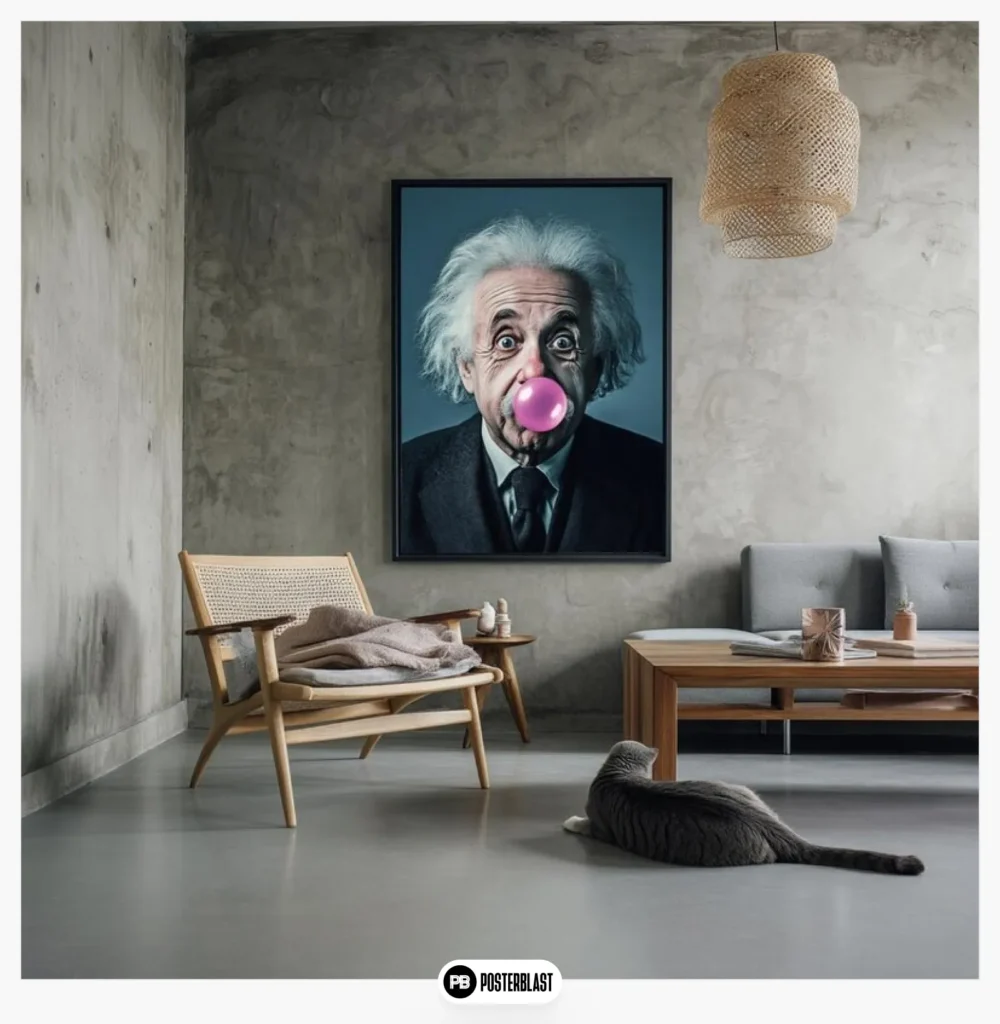 Genius Pop Poster Einstein with Bubble