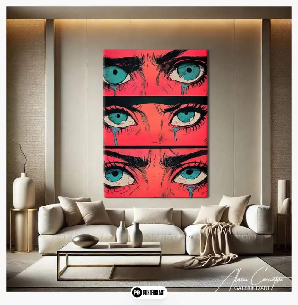 Comic book art canvas