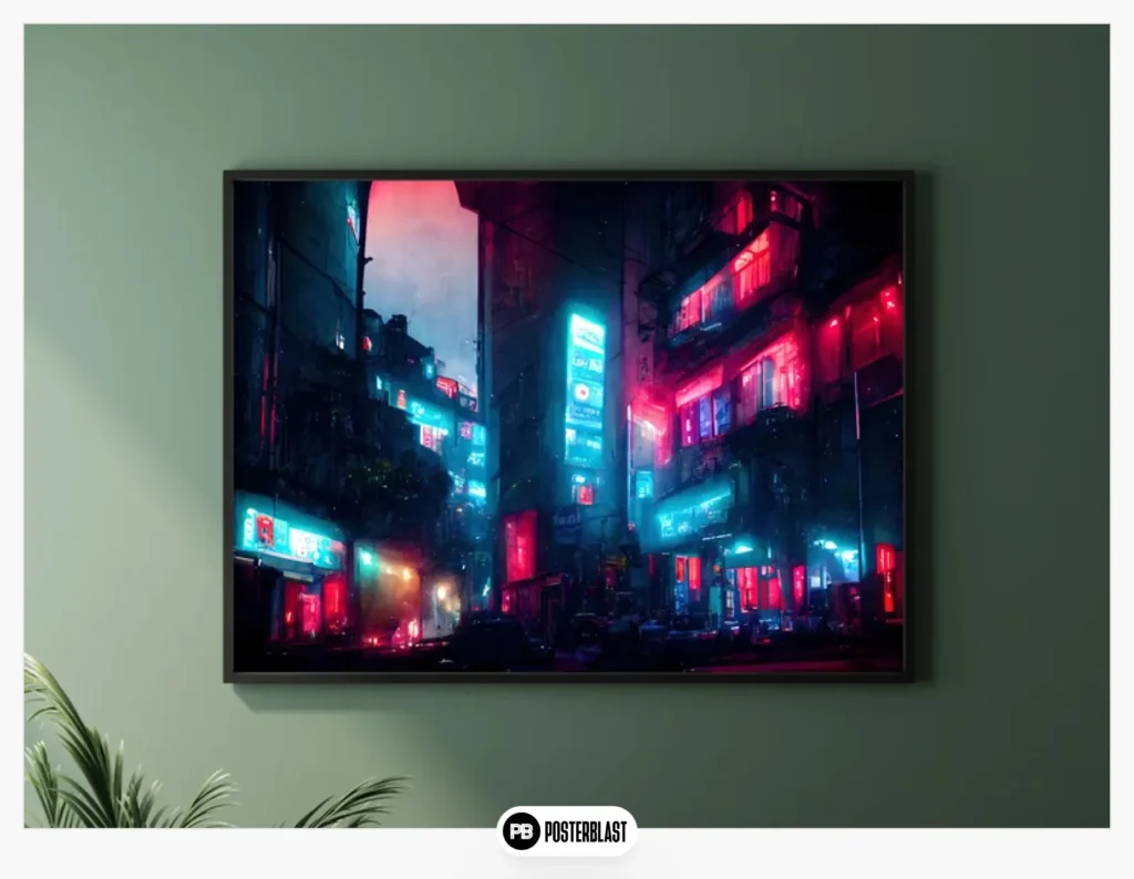 Vaporwave 80s Nostalgia Neon Colors Poster