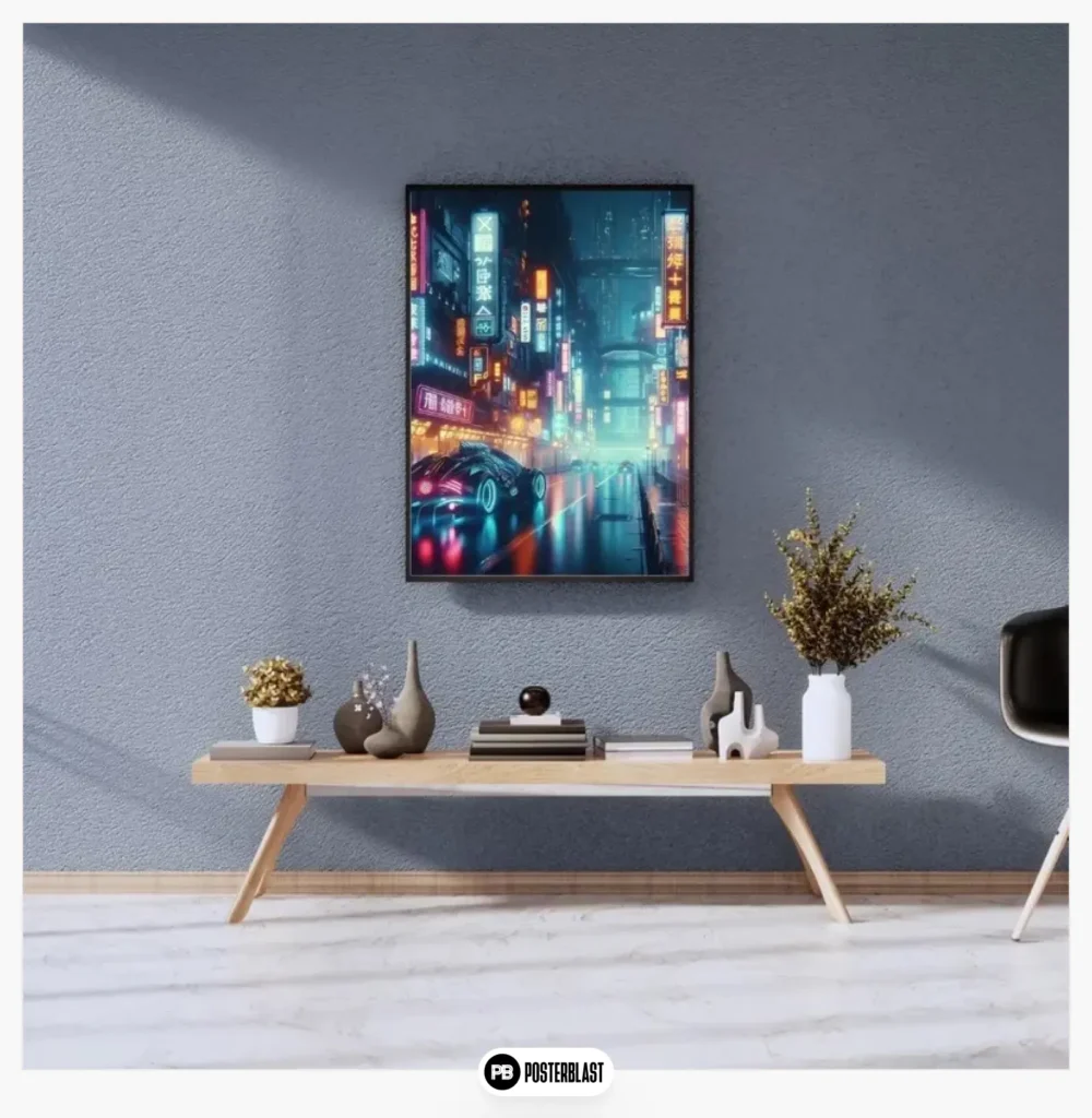 Futuristic Tokyo City Night Digital Print