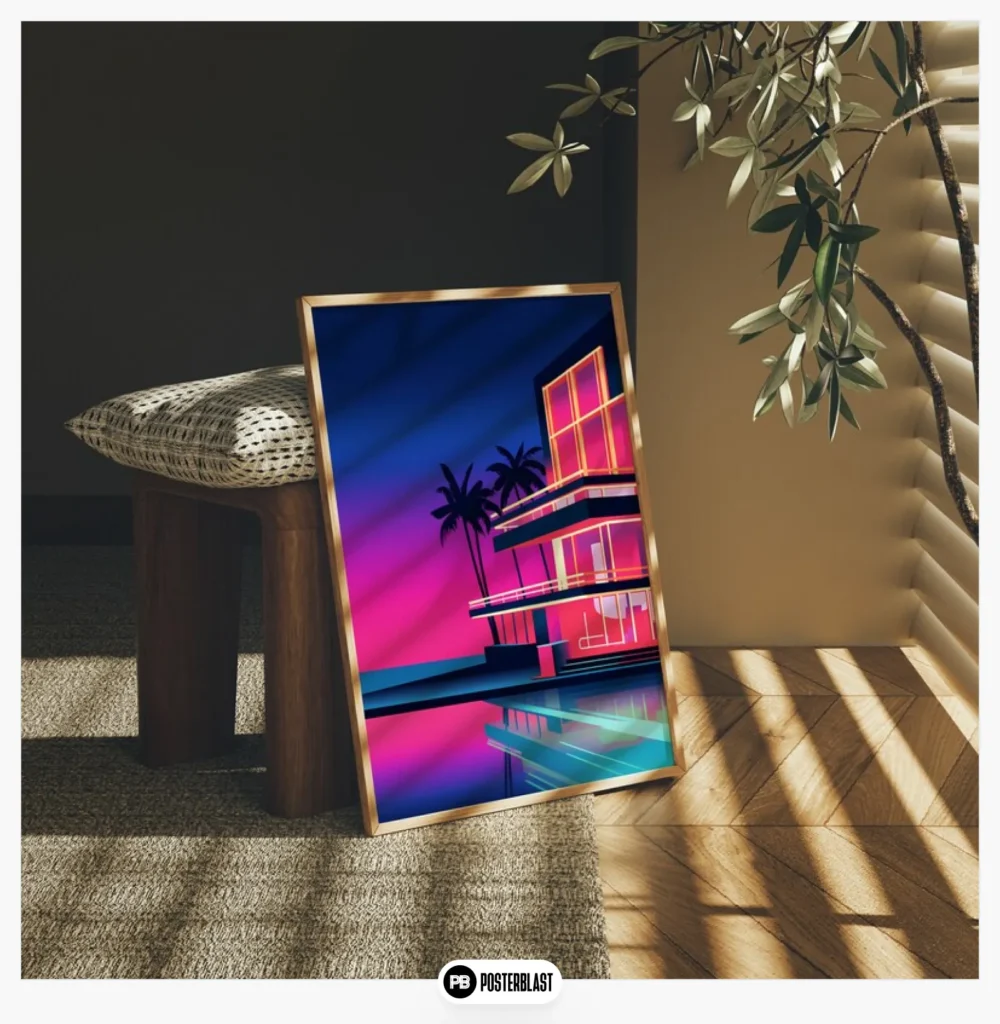 Neon Miami Poster