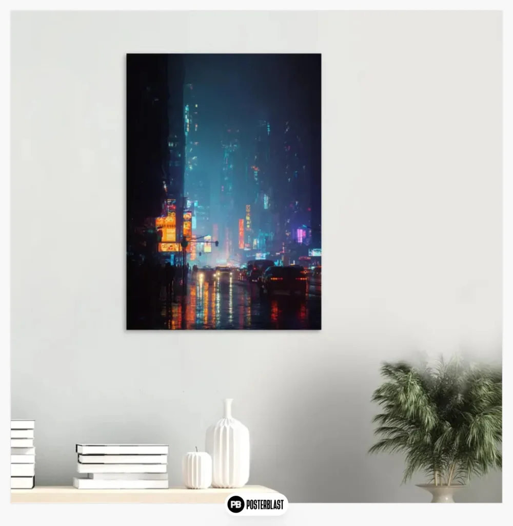 Cyberpunk Night Cityscape
