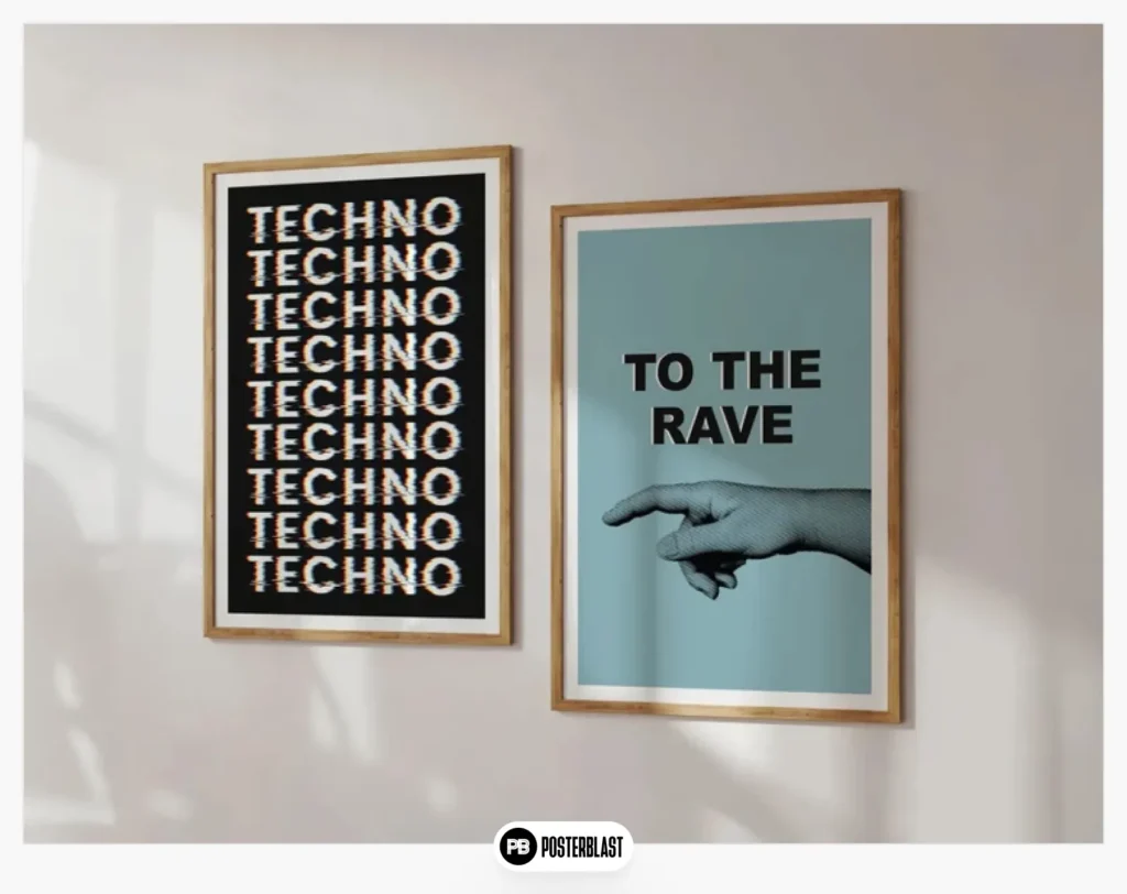 Techno Dance Prints Set of 2