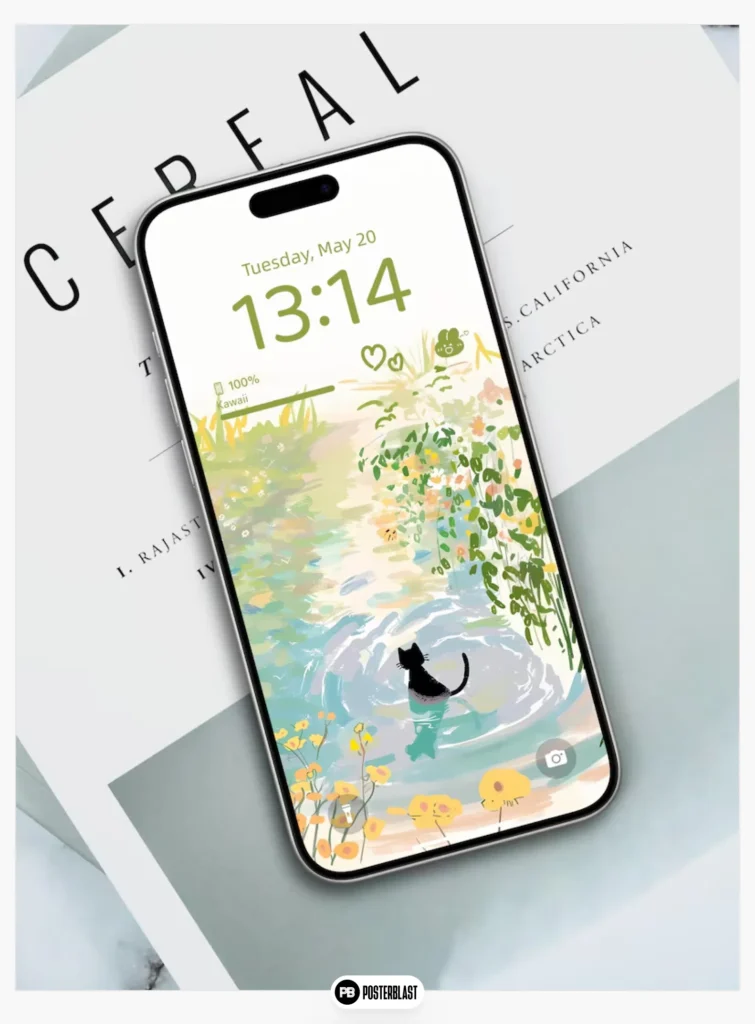 Nature-Inspired Water Lily Pond Background