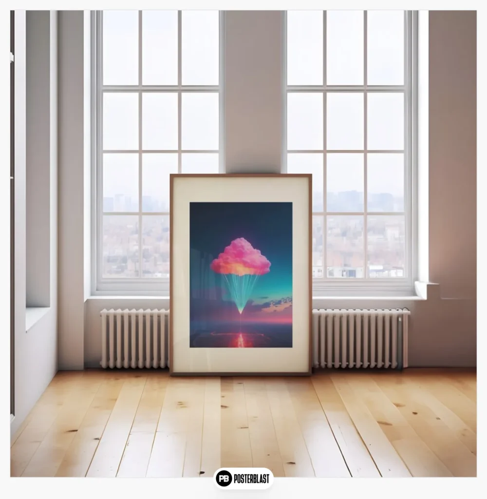 Zenith Digital Print: Retro-Futuristic Dreamscape