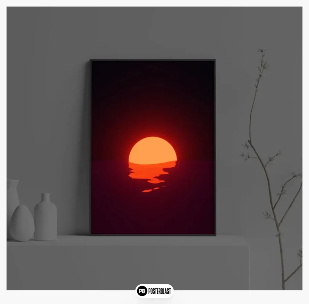 Retro Futuristic Sunset Print