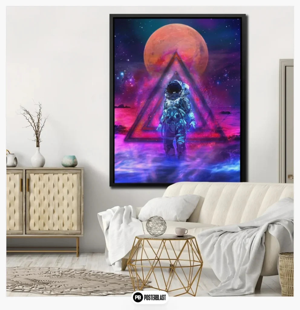 Luminous Futurist Art Print on Canvas