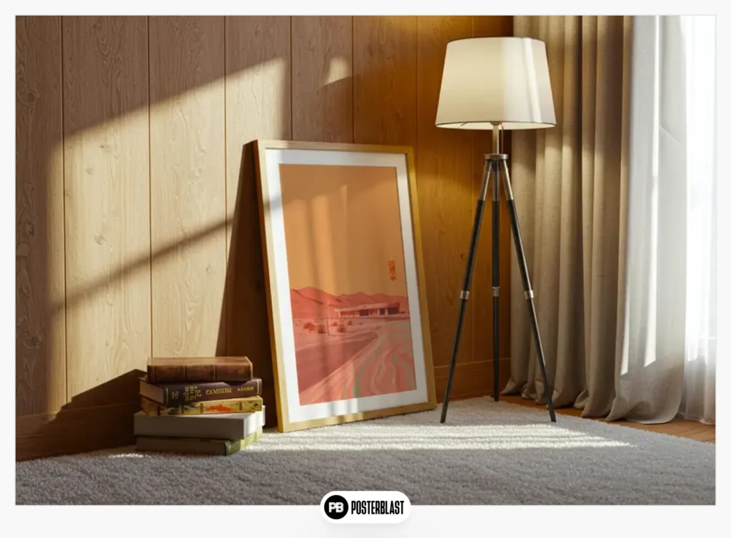 Retro Desert Motel Digital Art Print