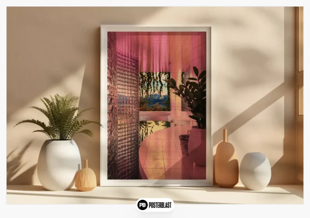 Vaporwave scenic aesthetic wall art