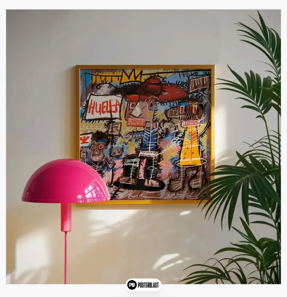 Huelga Abstract Expressionist Art Print - signed and dated 