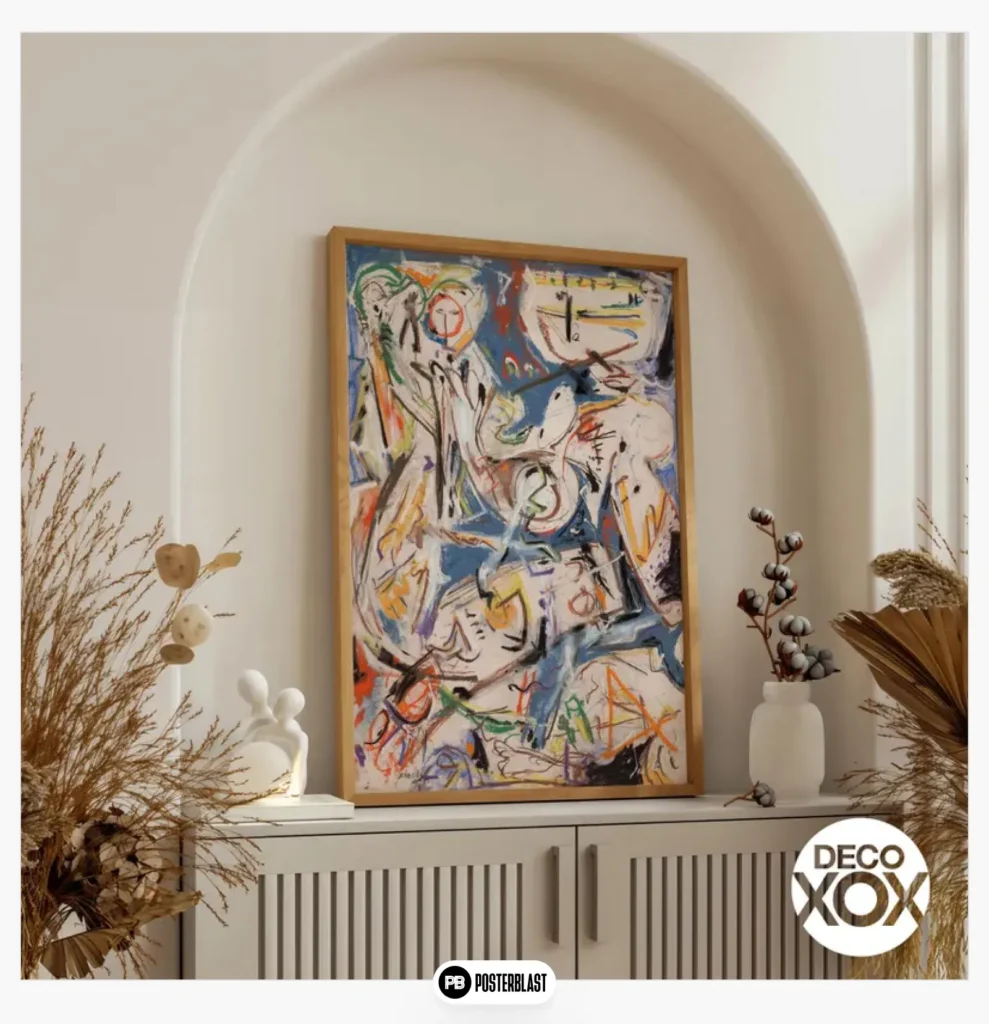 Colorful Surreal Figures Painting Poster