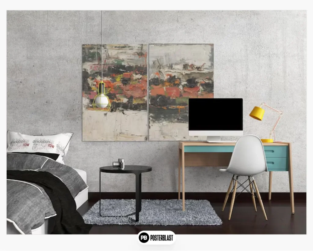 Abstract expressionist digital poster