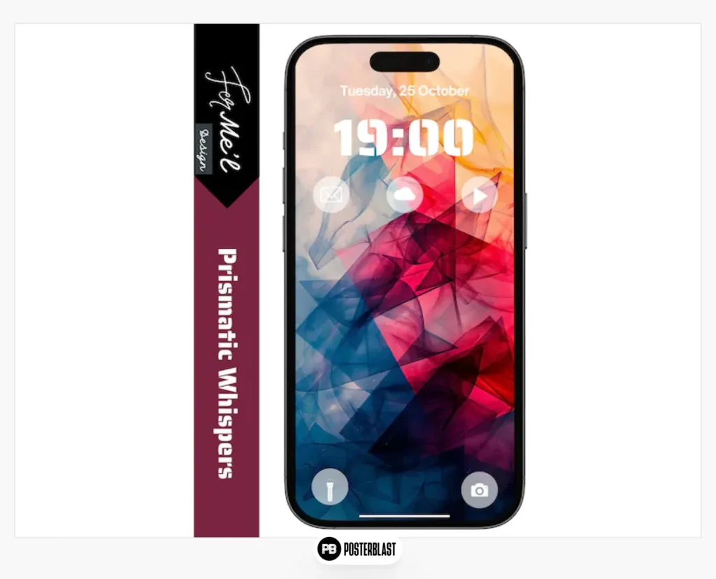 Vibrant Abstract Geometric Art iPhone and Android Wallpaper